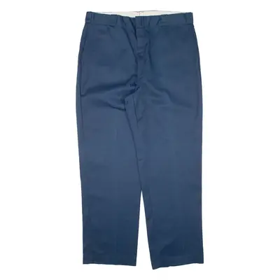 DICKIES Workwear Mens Trousers Blue Regular Straight W40 L32