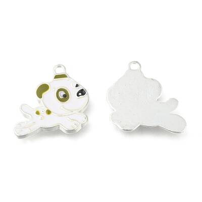 Alloy Enamel Puppy Charms