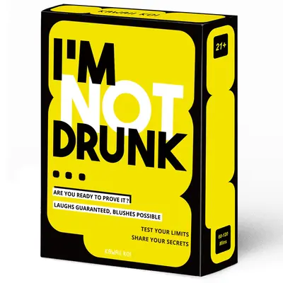 I'M NOT DRUNK Party Drinking Game For Game Nights, 21st Birthday Gift & Bachelorette Party Game W/ 55 Cards, Drinking Card Ga...