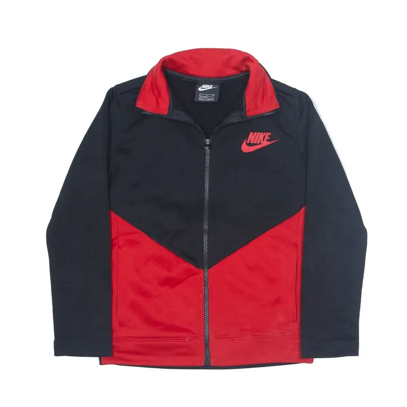 NIKE Track Jacket Black Colourblock Boys S