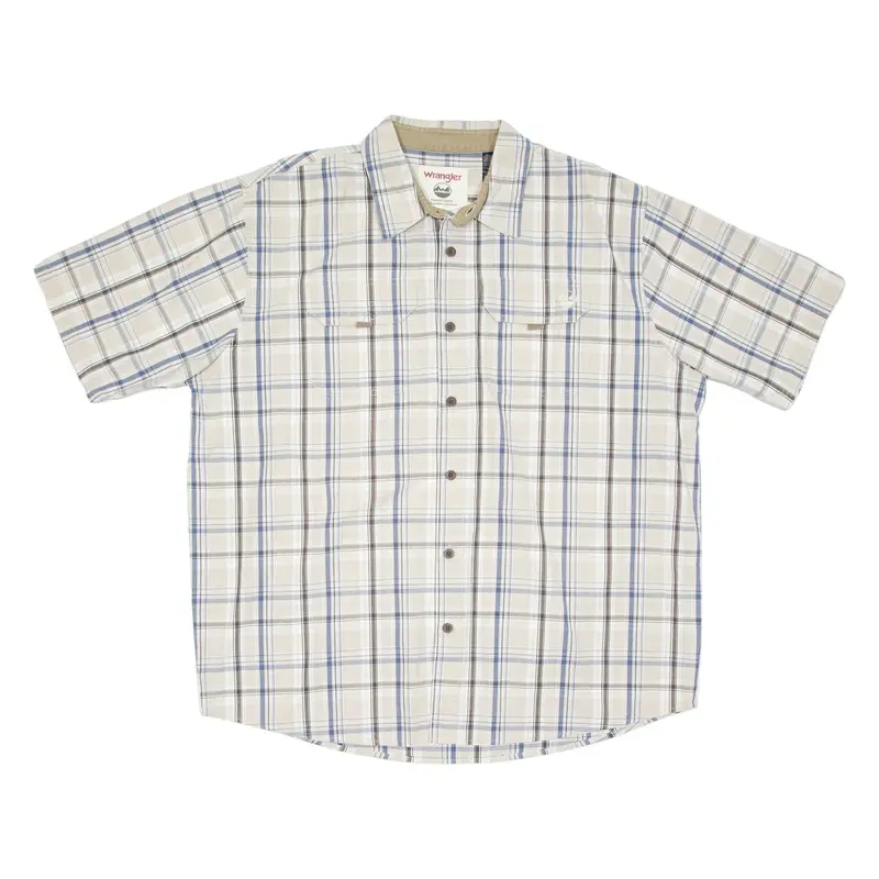 WRANGLER Mens Shirt Beige Check XL