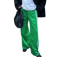 Striped Baggy Parachute Pants Y2k Long Track Pants Fashion Wide Leg Sweatpants Going Out Streetwear Blue Casual