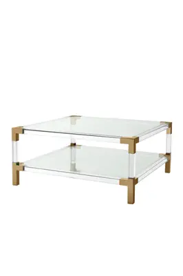 Lucite Brass Coffee Table | Eichholtz Royalton