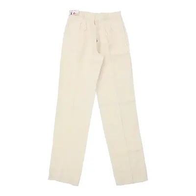 Unbranded Trousers - 26W UK 8 Cream Cotton