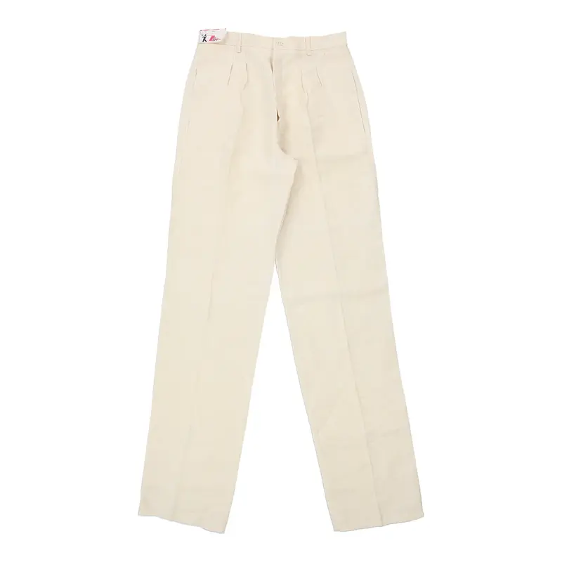 Unbranded Trousers - 26W UK 8 Cream Cotton