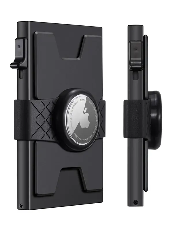 National Day Offers Simple Solid Color Aluminum Alloy Card Holder, Portable Lightweight Business Style Plain Color Card Holde...