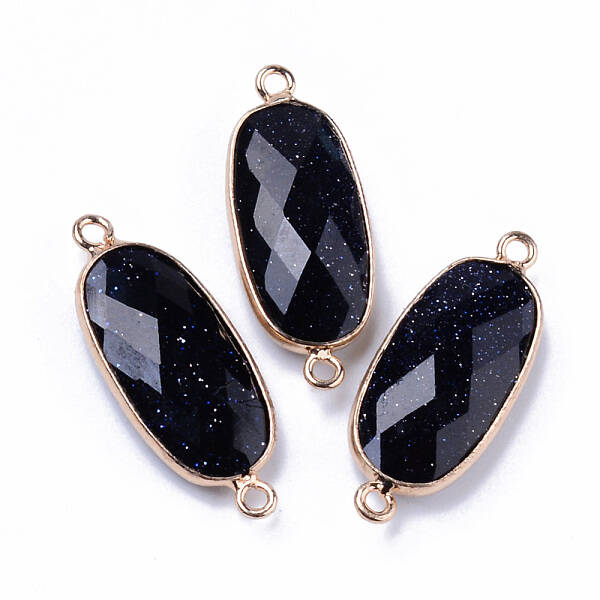 Synthetic Blue Goldstone Links Connectors