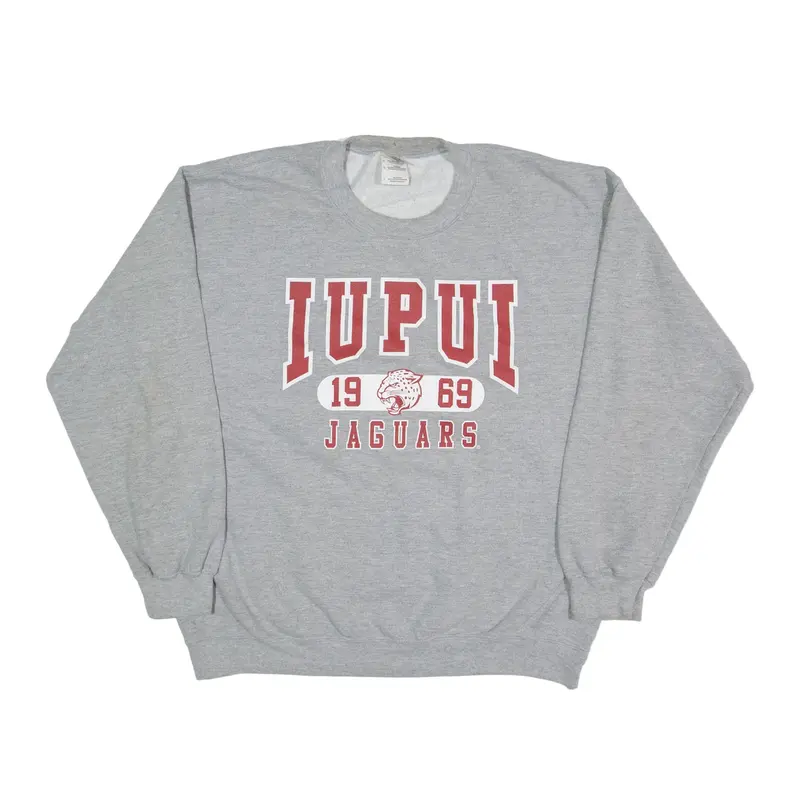 GILDAN IUPUI Jaguars USA Sweatshirt Grey Mens L