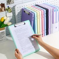 A4 File Storage Box with Clip Cover, 1/2 Count Large Capacity File Organizer, Multifunctional Storage Box for Home Office Sch...