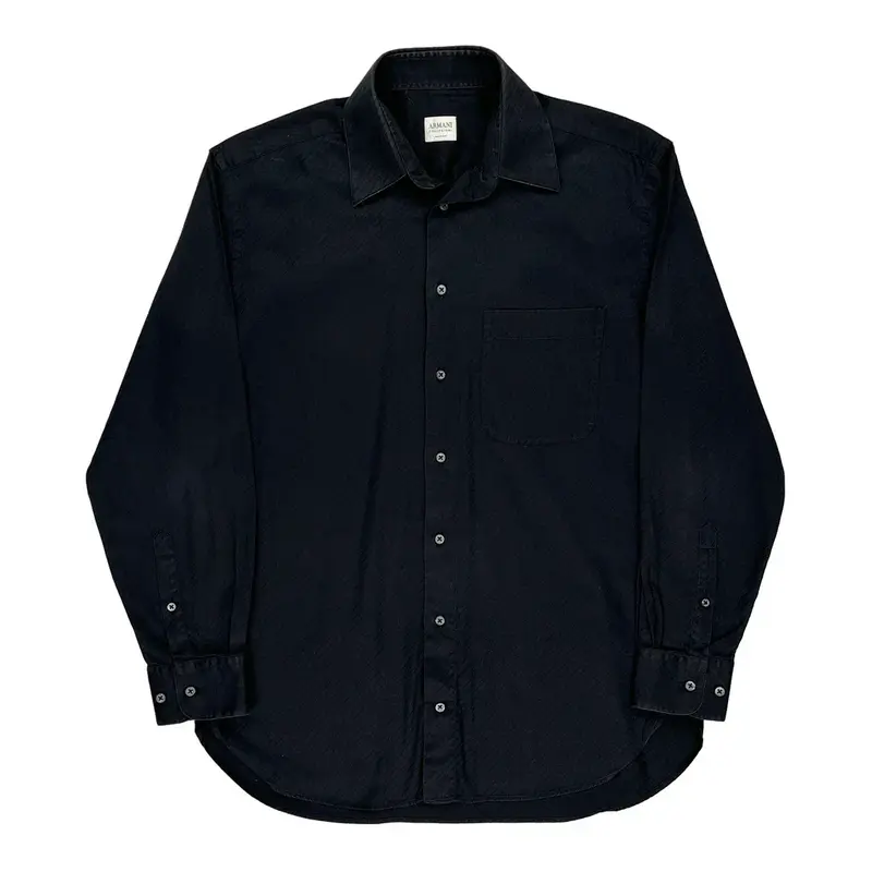 Armani Shirt - Medium Black Cotton
