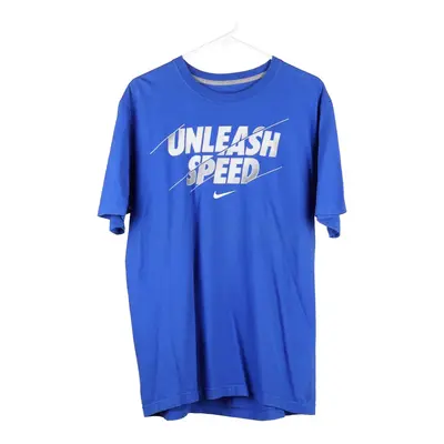 Nike T-Shirt - XL Blue Cotton Blend