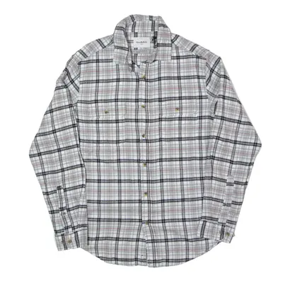 GOODFELLOW Flannel Shirt Black Plaid Long Sleeve Mens M