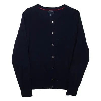 TOMMY HILFIGER Womens Cardigan Blue Tight Knit M