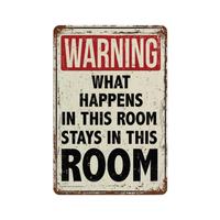 Metal-Tin Sign, 1 Count Letter Pattern Wall Art Warning Sign for Home Living Room Bedroom Decoration, Home Decor 2025, House ...