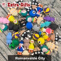 Romanvalde City Extra Gifts Cute Cartoon Keychain Pull On Silicone Keychain for Anniversary Retirement Gift in Assorted Desig...