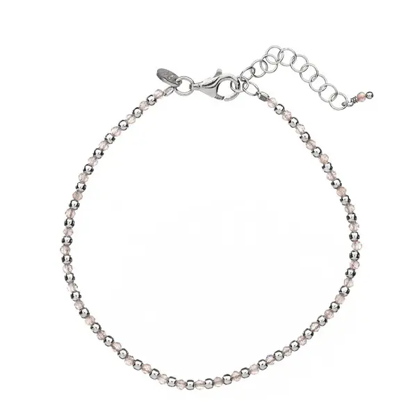 Alisia Labradorite Bead Bracelet AL1235-Silver-Labradorite