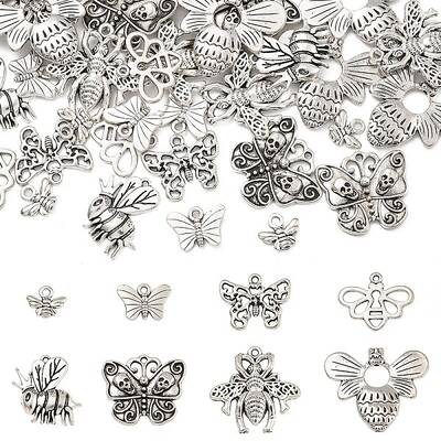 40Pcs 8 Styles Tibetan Style Alloy Pendants