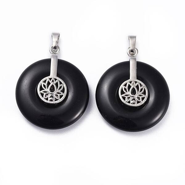 Natural Obsidian Pendants