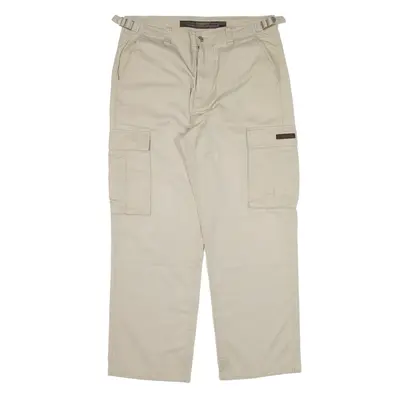 TEDDYS Cargo Trousers Beige Relaxed Straight Womens W32 L26