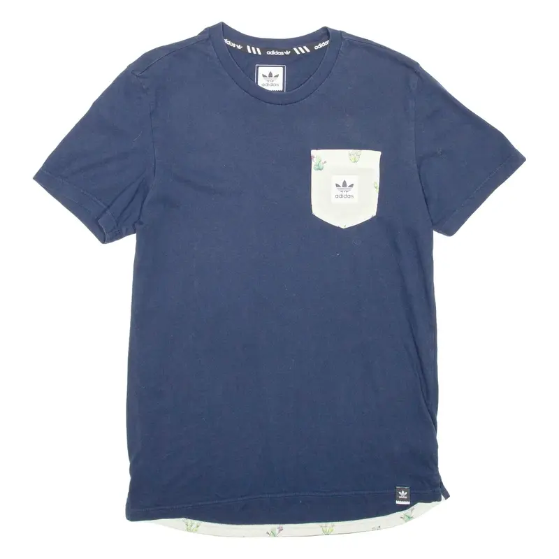 ADIDAS Womens T-Shirt Blue Crew Neck S