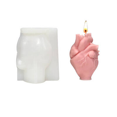 Heart(Organ) Shape DIY Candle Silicone Statue Molds