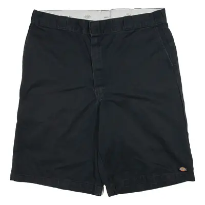 DICKIES Mens Workwear Shorts Black Loose 2XL W42