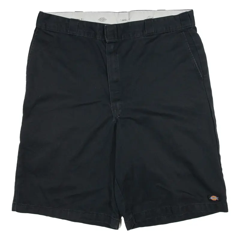 DICKIES Mens Workwear Shorts Black Loose 2XL W42