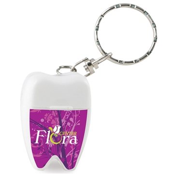 150 Promotional Tooth Shaped Dental Floss With Key Chain - ...