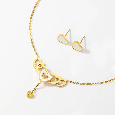 Golden Stainless Steel Jewelry Set