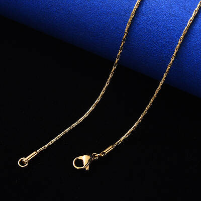 PVD Vacuum Plating 304 Stainless Steel Boston Link Chain Necklace