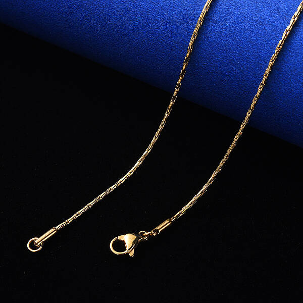 PVD Vacuum Plating 304 Stainless Steel Boston Link Chain Necklace