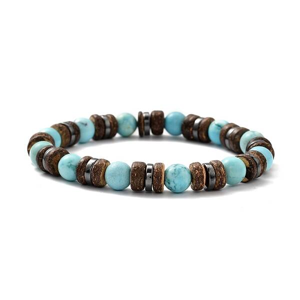 Natural Howlite Stretch Bracelets