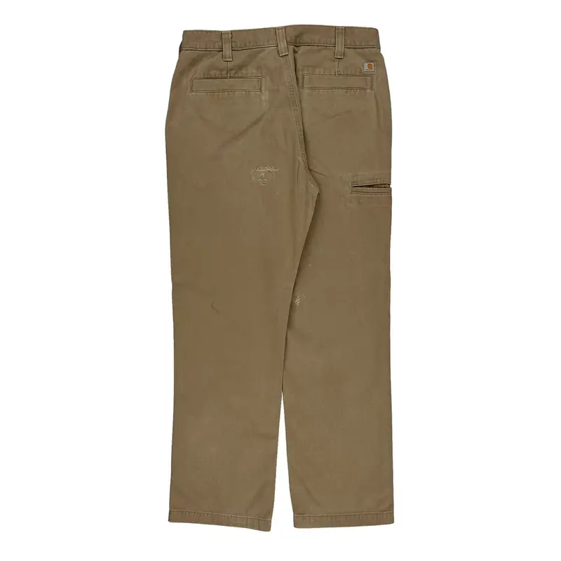 Carhartt Carpenter Trousers - 34? Waist Beige Cotton