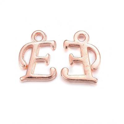 Rose Gold Plated Alloy Letter Pendants