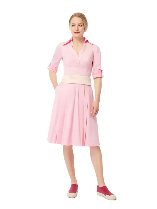 EUCALYPTUS|3-Way Flared Shirt-Dress | Colour: BLUE | Size: 12