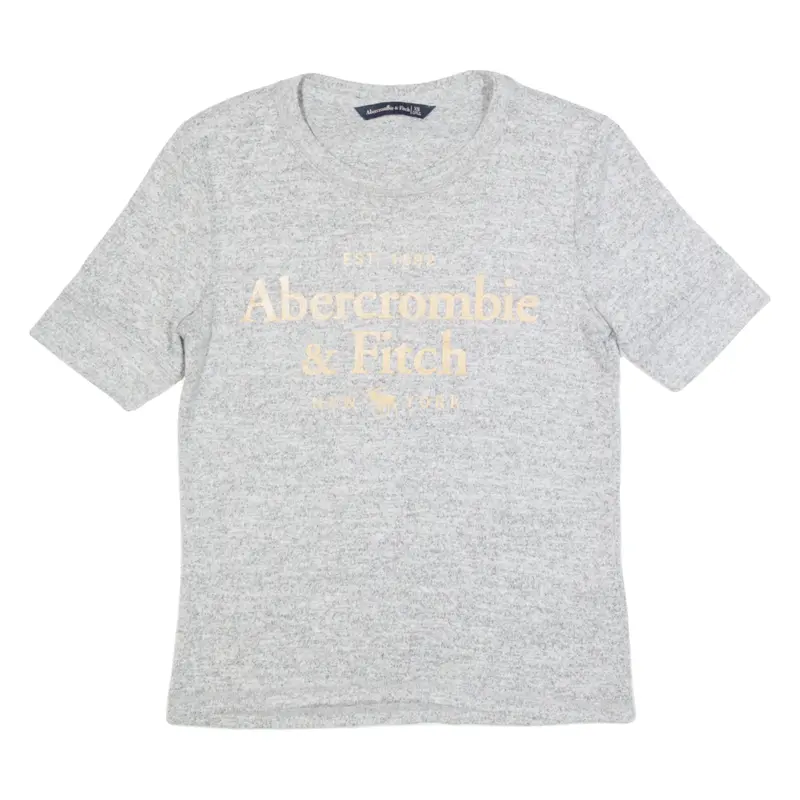 ABERCROMBIE & FITCH Womens T-Shirt Grey XS