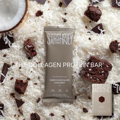 Stars + Honey | The Protein Bar β Dark Chocolate Coconut, All natural ingredients with added collagen, Gluten Free, Dairy F...