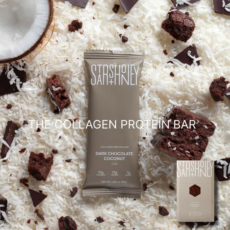 Stars + Honey | The Protein Bar – Dark Chocolate Coconut, All natural ingredients with added collagen, Gluten Free, Dairy F...