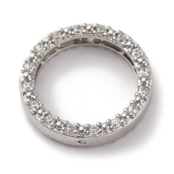 Rack Plating Brass with Cubic Zirconia Bead Frame