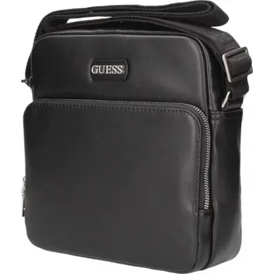 Guess, Torba, Fabric Shoulder Bag, Black, 19 x 23 x 2 cm, Men's
