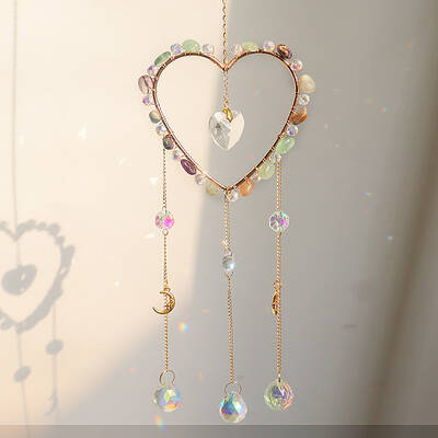 Fluorite Crystal Glass Sun Catcher Pendant