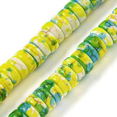 Baking Paint Synthetic Turquoise Beads Strands