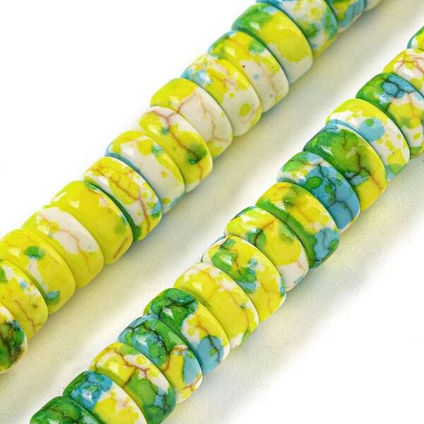 Baking Paint Synthetic Turquoise Beads Strands