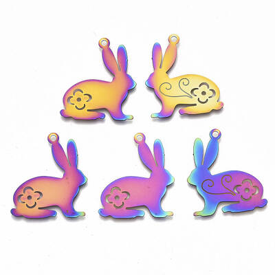 Easter Ion Plating(IP) 201 Stainless Steel Pendants