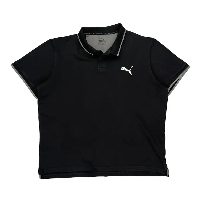 Puma Polo Shirt - XL Black Cotton