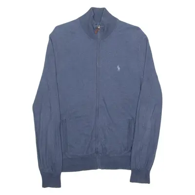 POLO RALPH LAUREN Mens Jumper Blue High Neck Tight Knit S