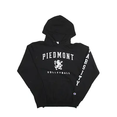 CHAMPION Piedmont Sports Hoodie Black Pullover Mens S