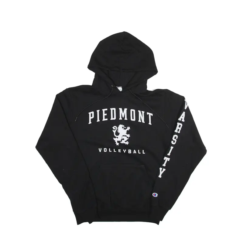 CHAMPION Piedmont Sports Hoodie Black Pullover Mens S