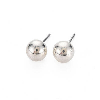 CCB Plastic Ball Stud Earrings for Women