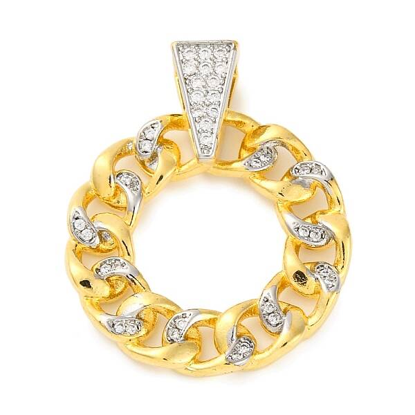 Rack Plating Brass Micro Pave Cubic Zirconia Pendants